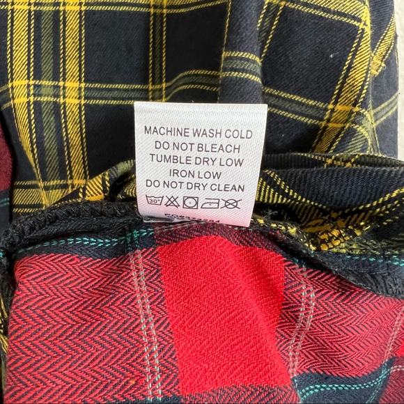 Fashion Nova plaid color block long sleeve button down - Picture 7 of 10